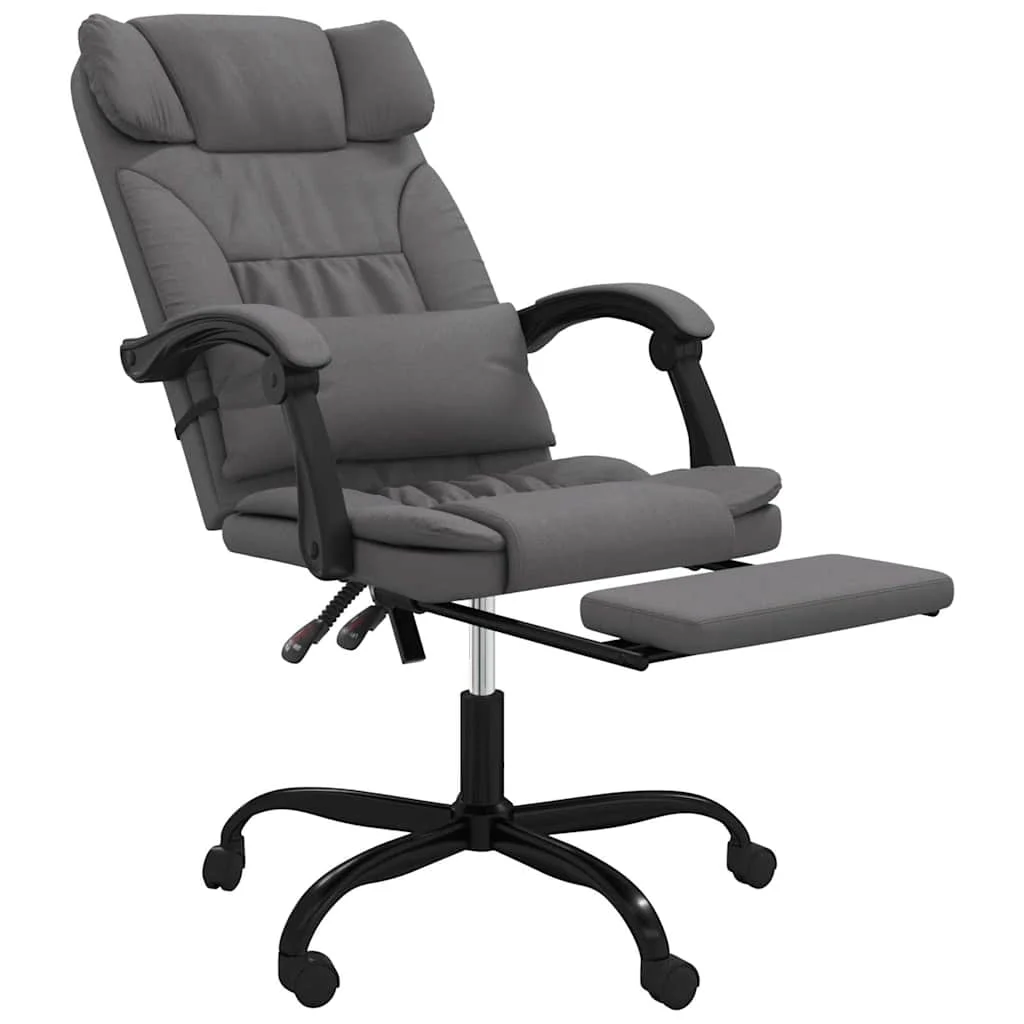Fauteuil inclinable de bureau 63 x 56 x 122 cm gris similicuir – modèle 5 – vue de détail