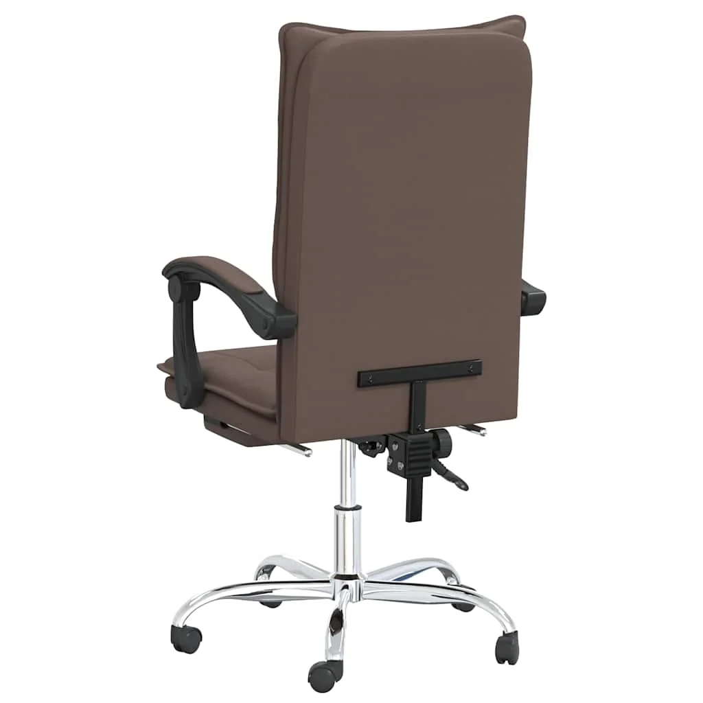Fauteuil inclinable de bureau 63 x 56 x 122 cm marron similicuir – modèle 6 – vue en situation