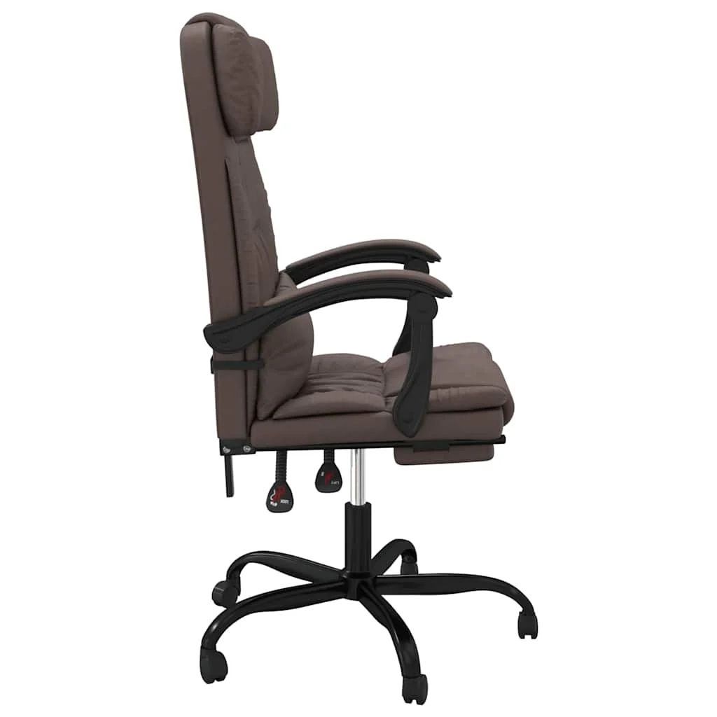 Fauteuil inclinable de bureau 63 x 56 x 122 cm marron similicuir – modèle 5 – vue de dessus
