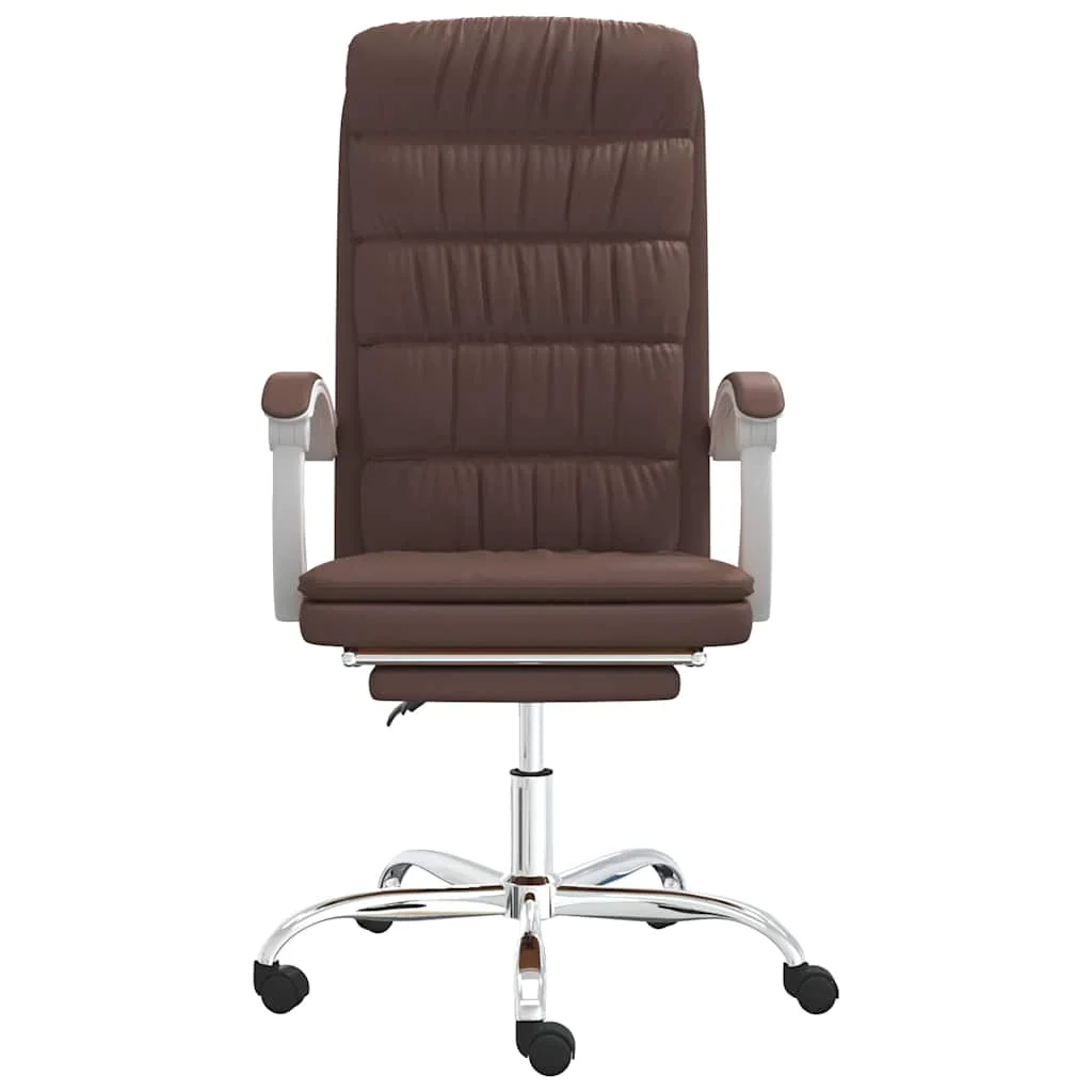 Fauteuil inclinable de bureau 63 x 56 x 122 cm marron similicuir – modèle 3 – vue de côté