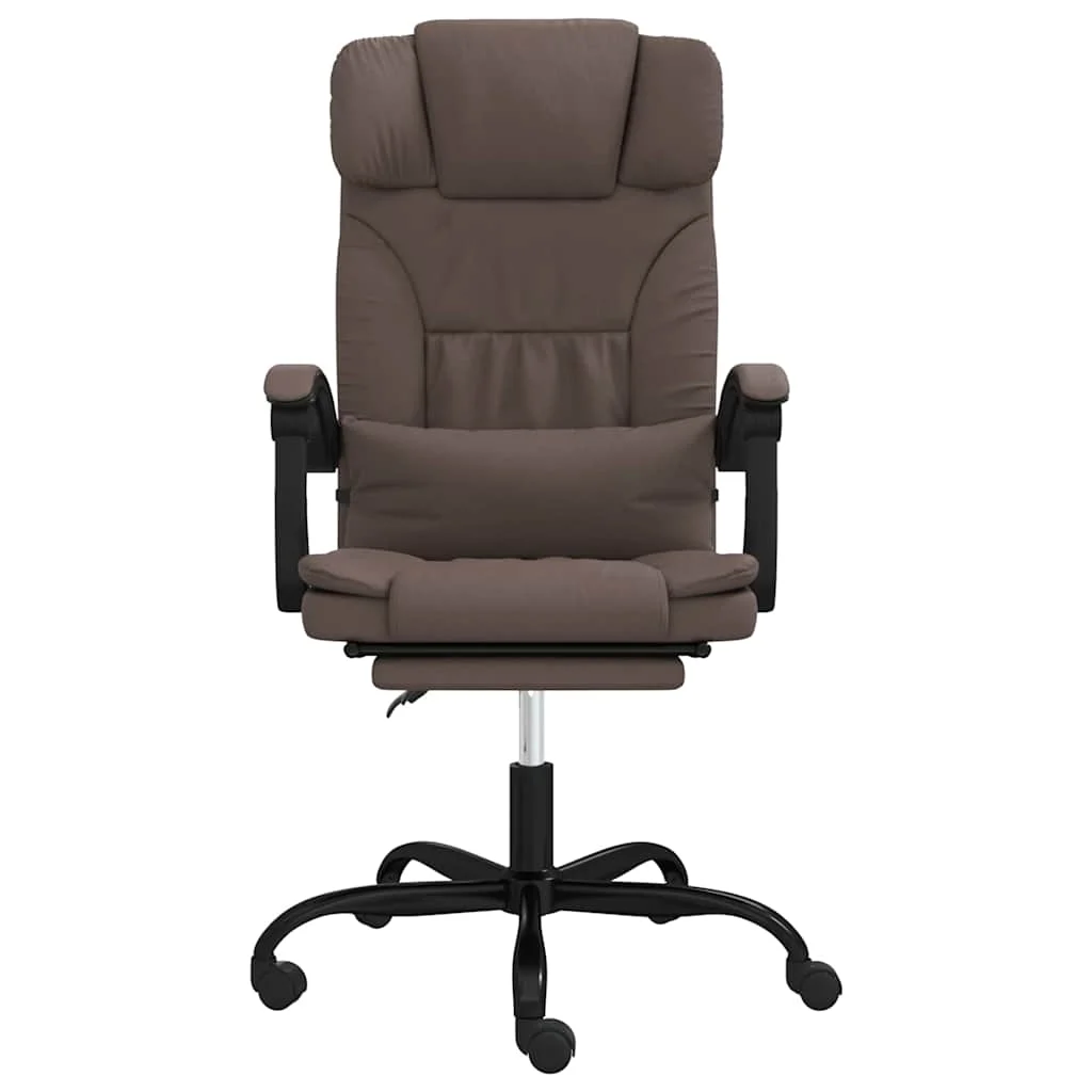 Fauteuil inclinable de bureau 63 x 56 x 122 cm marron similicuir – modèle 5 – vue de côté