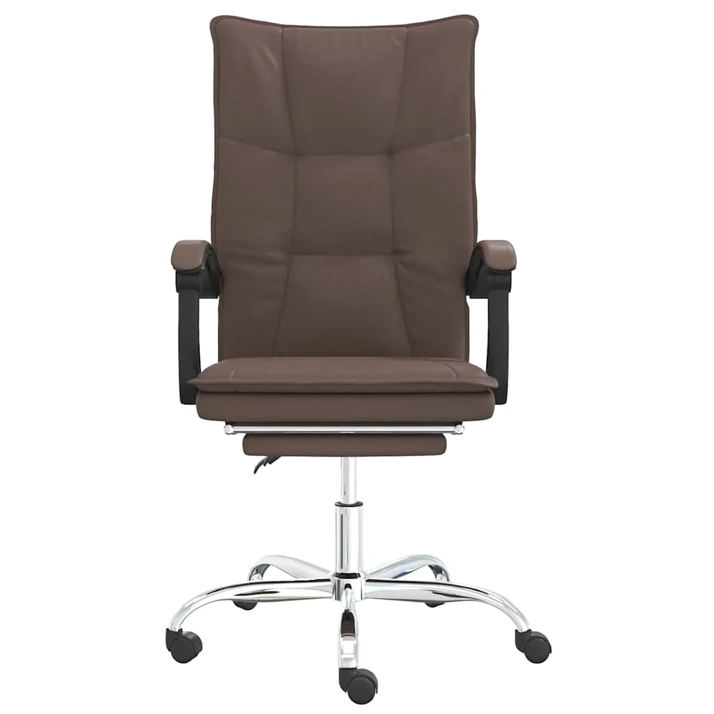 Fauteuil inclinable de bureau 63 x 56 x 122 cm marron similicuir – modèle 6 – vue de côté