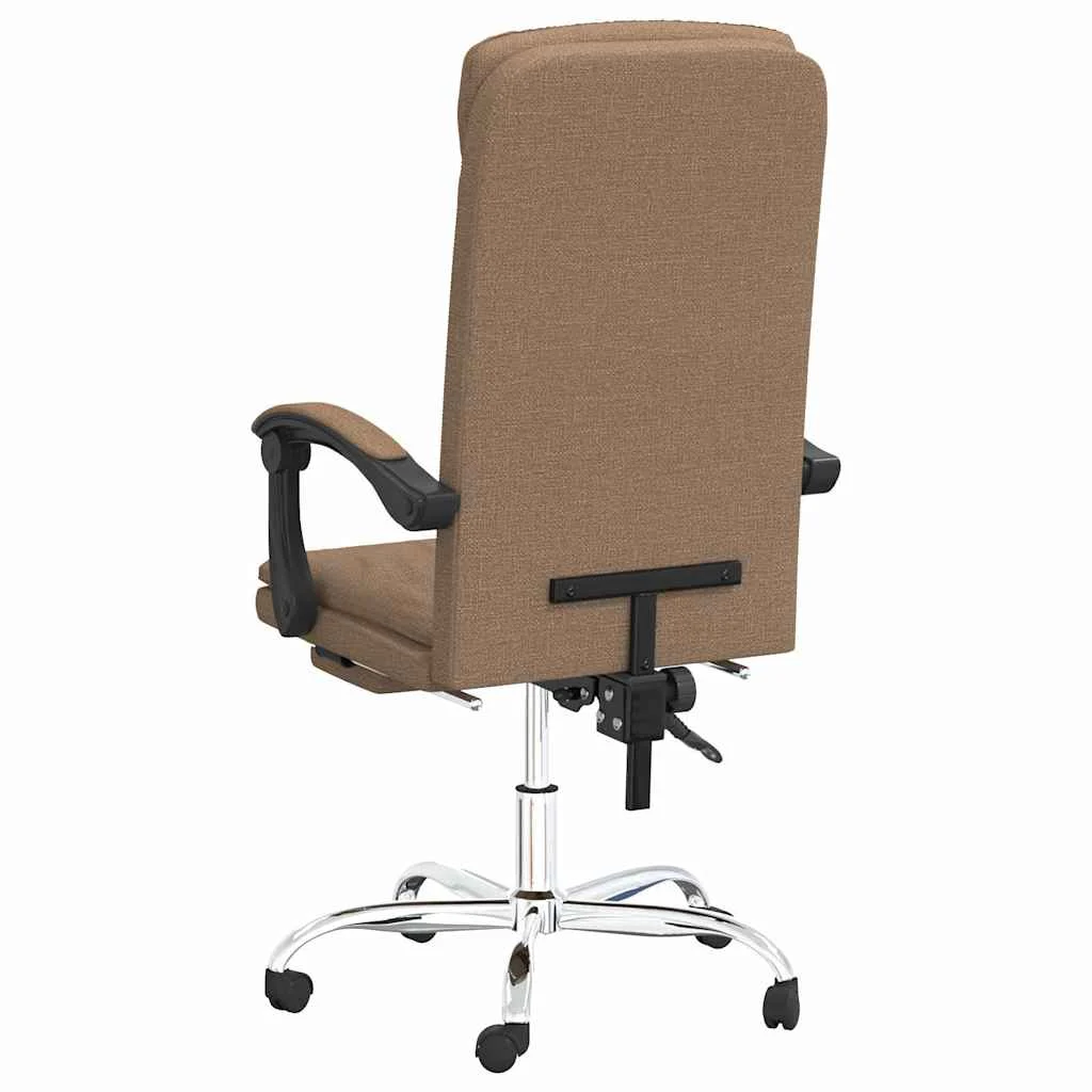 Fauteuil inclinable de bureau 63 x 56 x 122 cm marron tissu – modèle 2 – vue en situation