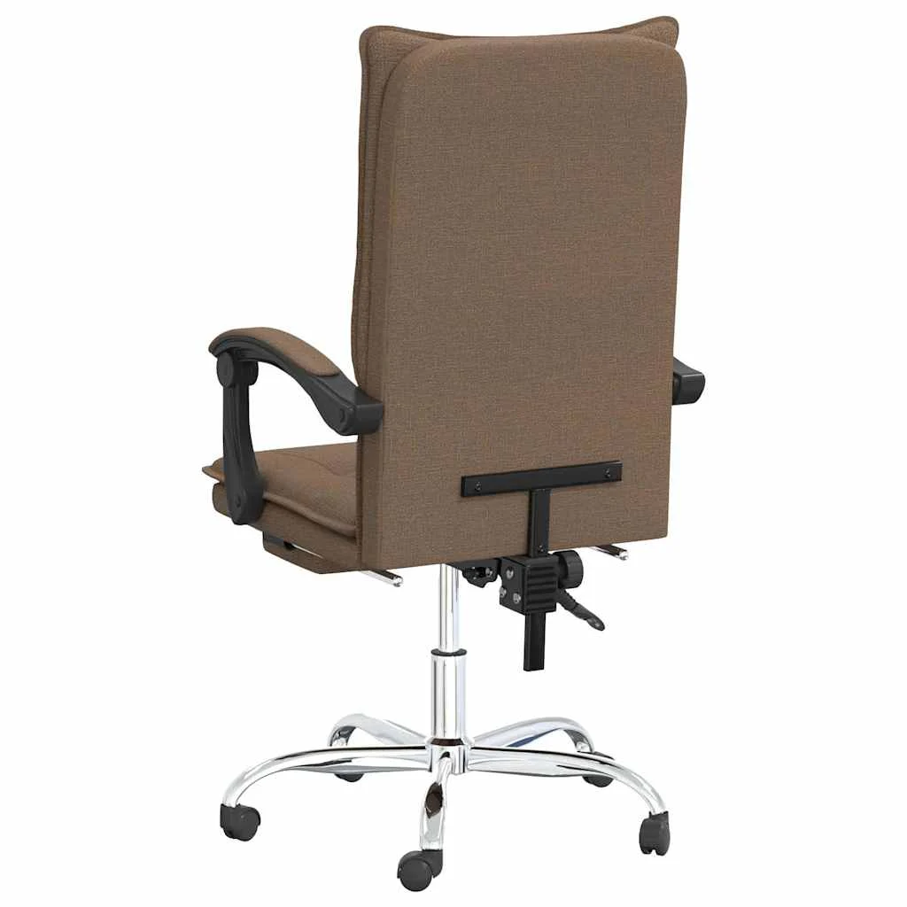 Fauteuil inclinable de bureau 63 x 56 x 122 cm marron tissu – modèle 4 – vue en situation