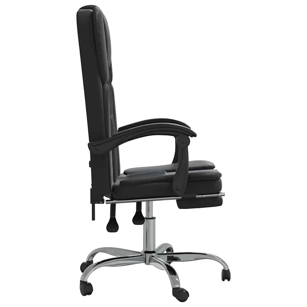 Fauteuil inclinable de bureau 63 x 56 x 122 cm noir similicuir – vue de dessus