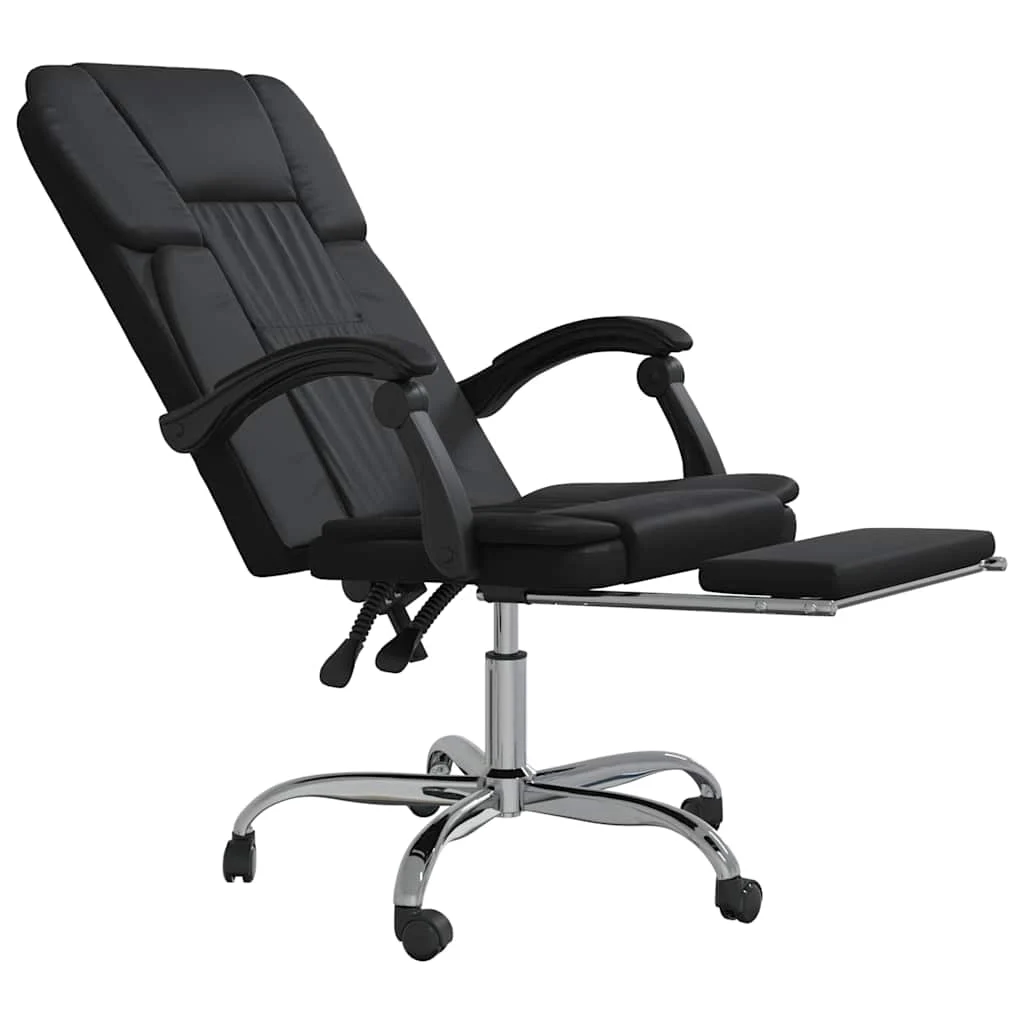 Fauteuil inclinable de bureau 63 x 56 x 122 cm noir similicuir – vue de détail