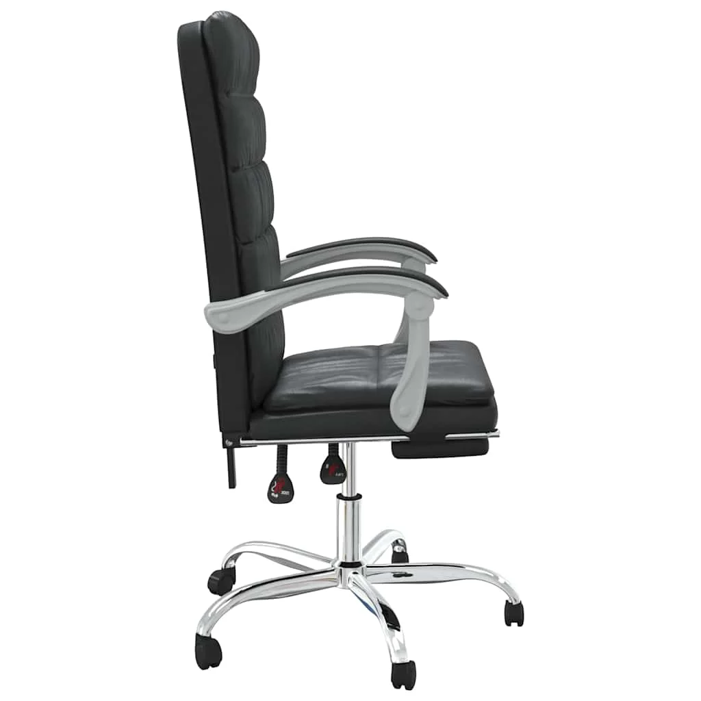Fauteuil inclinable de bureau 63 x 56 x 122 cm noir similicuir – modèle 3 – vue de dessus