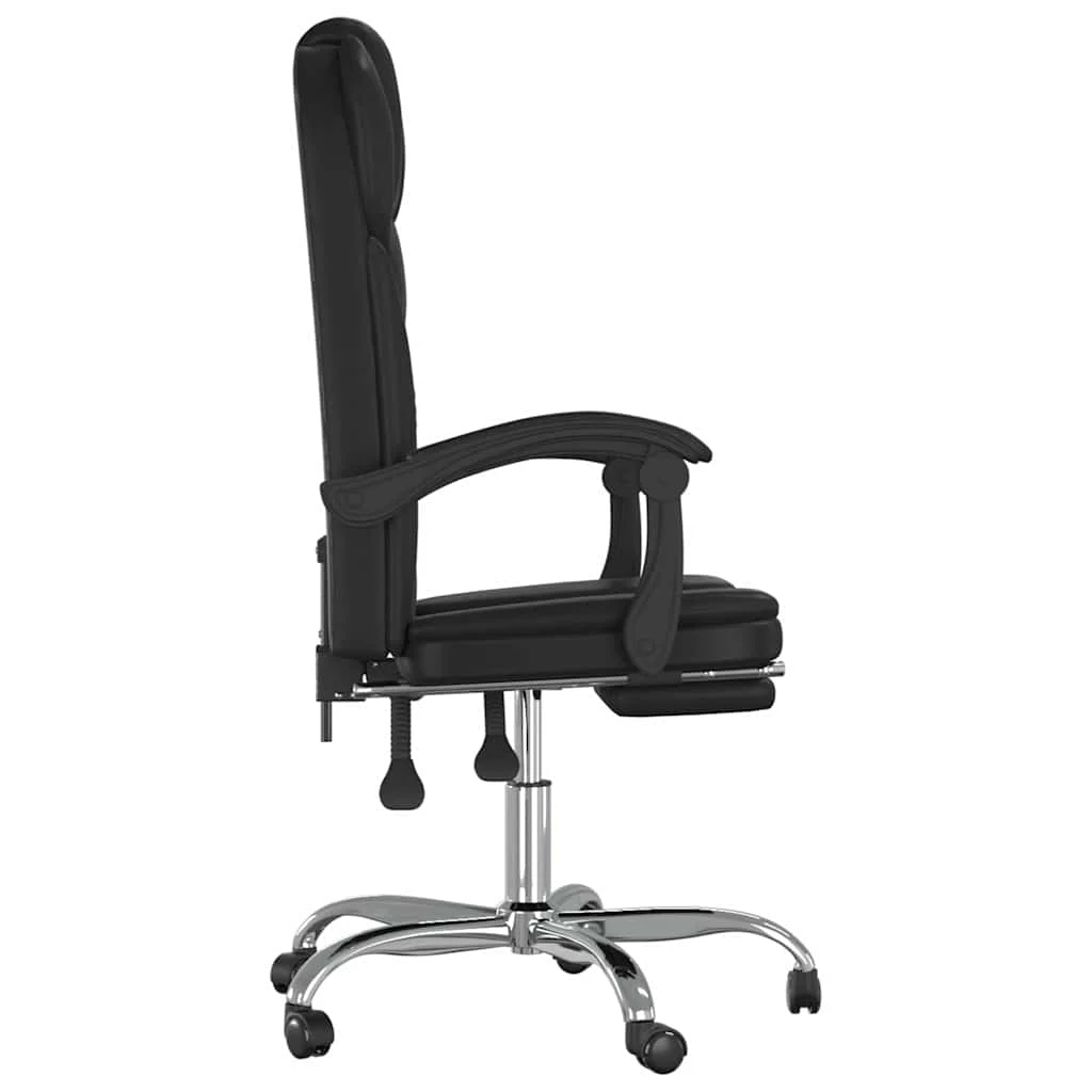 Fauteuil inclinable de bureau 63 x 56 x 122 cm noir similicuir – modèle 4 – vue de dessus