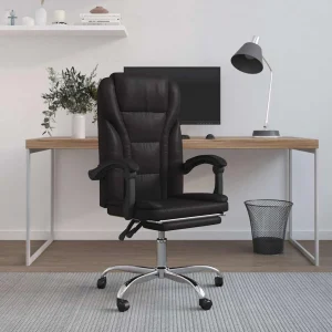 Fauteuil inclinable de bureau 63 x 56 x 122 cm noir similicuir – modèle 4 – vue d’ensemble