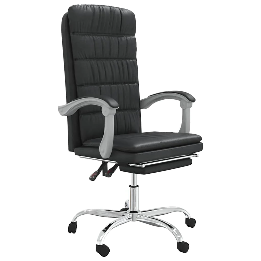 Fauteuil inclinable de bureau 63 x 56 x 122 cm noir similicuir – modèle 3 – vue de face
