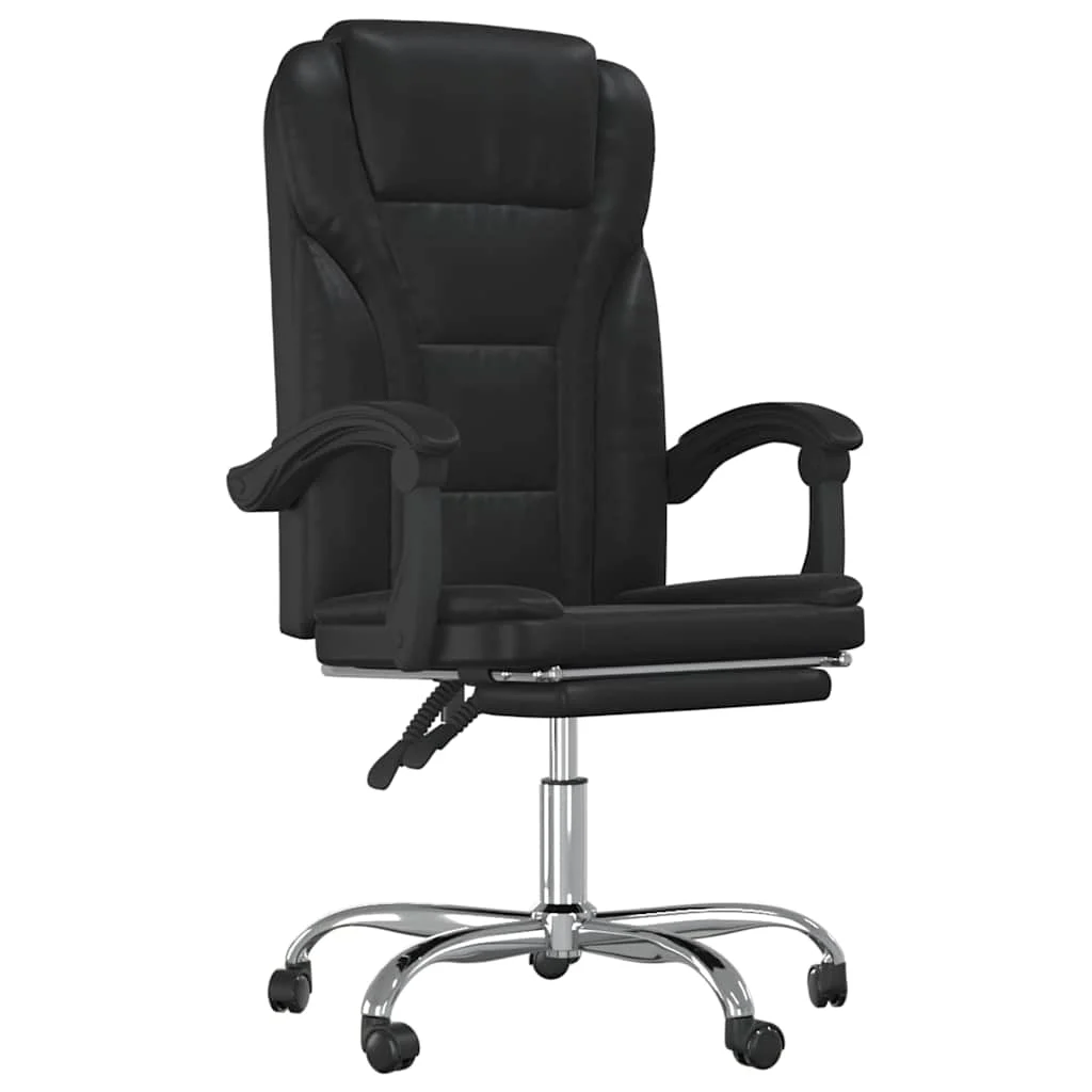 Fauteuil inclinable de bureau 63 x 56 x 122 cm noir similicuir – modèle 4 – vue de face