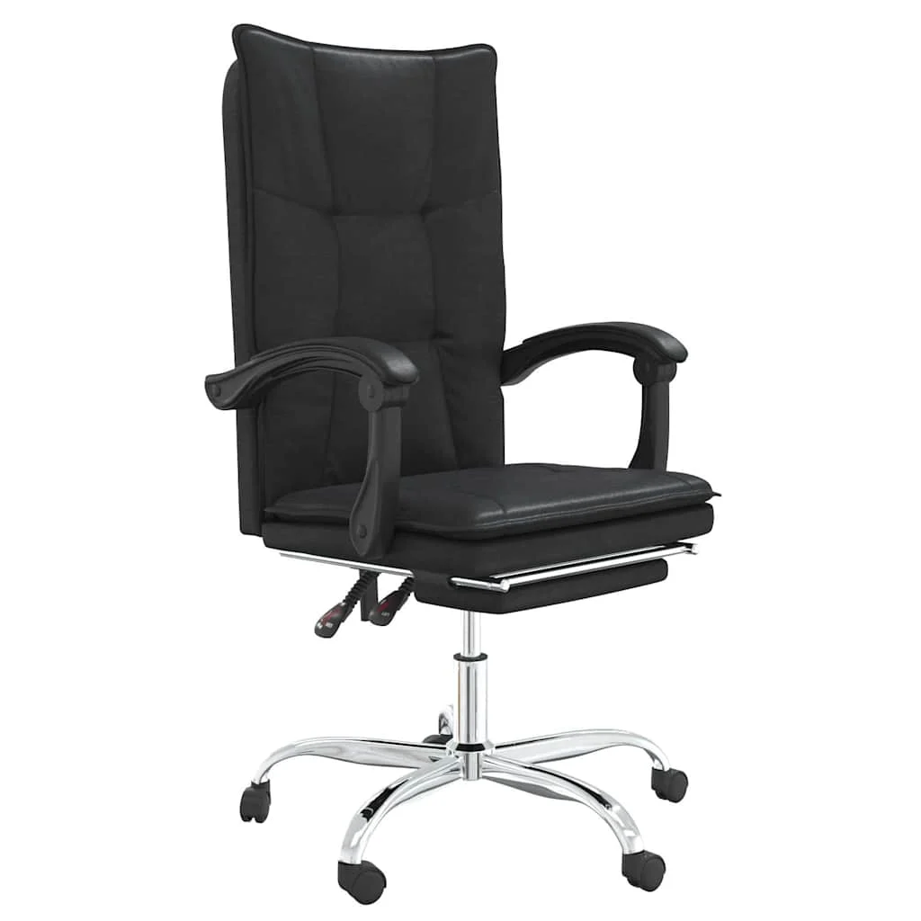 Fauteuil inclinable de bureau 63 x 56 x 122 cm noir similicuir – modèle 6 – vue de face