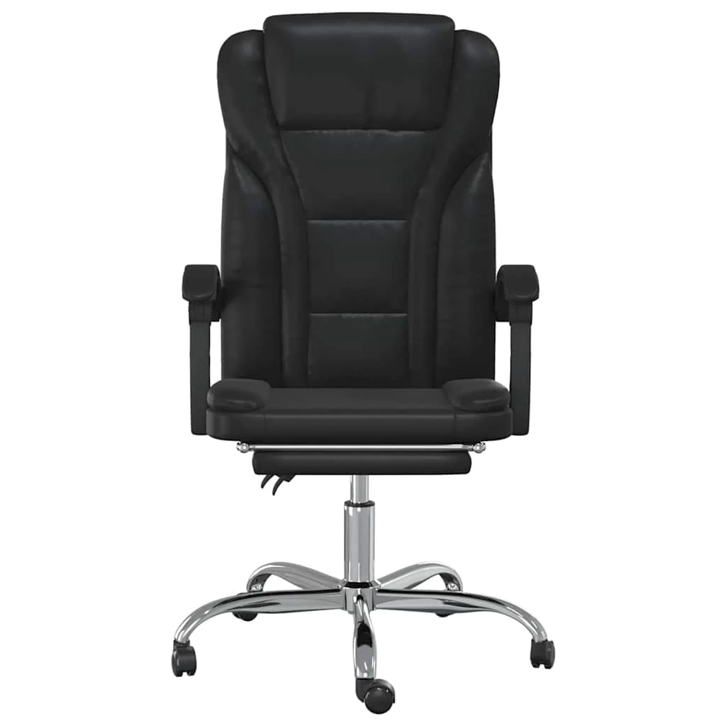 Fauteuil inclinable de bureau 63 x 56 x 122 cm noir similicuir – modèle 4 – vue de côté