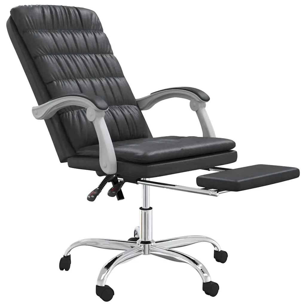 Fauteuil inclinable de bureau 63 x 56 x 122 cm noir similicuir – modèle 3 – vue de détail