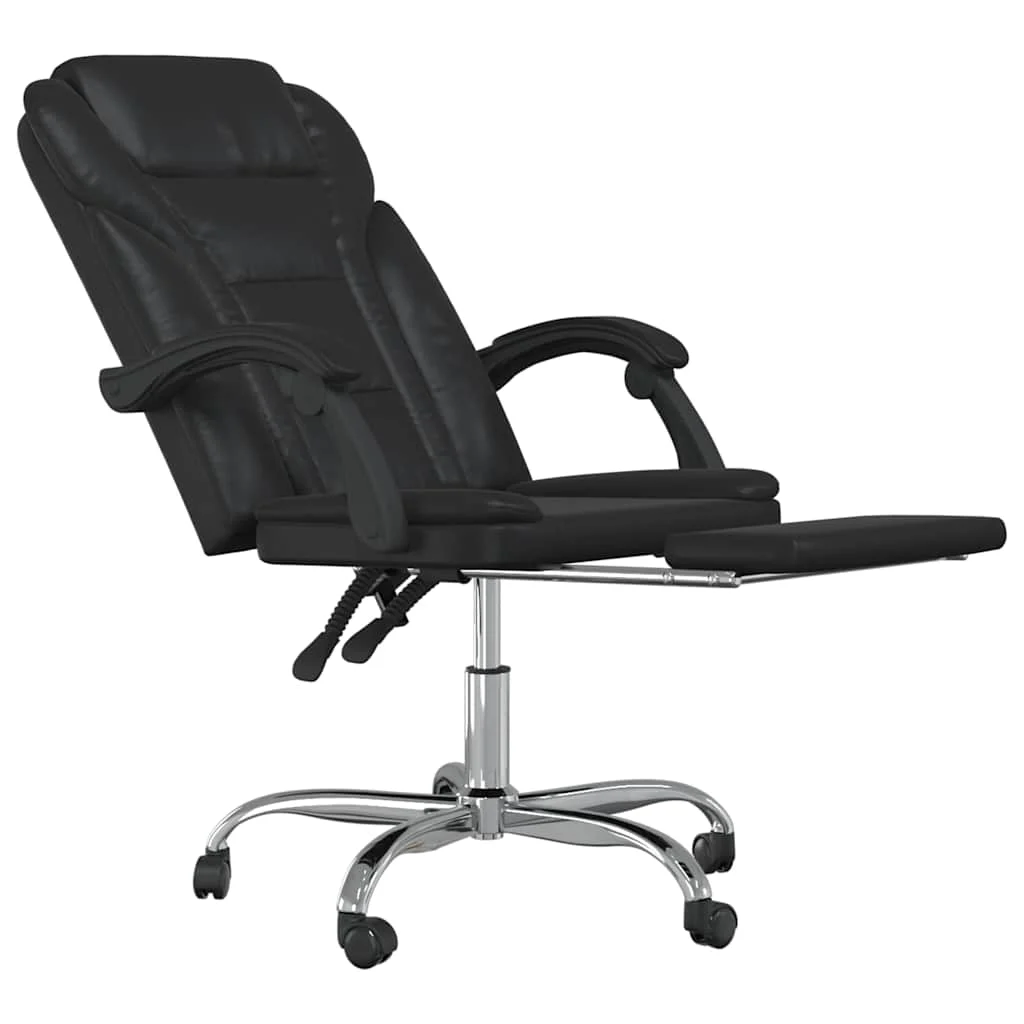 Fauteuil inclinable de bureau 63 x 56 x 122 cm noir similicuir – modèle 4 – vue de détail