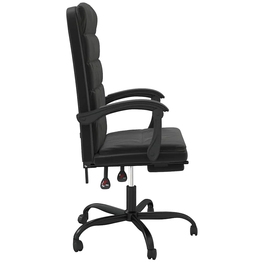Fauteuil inclinable de bureau 63 x 56 x 122 cm noir velours – vue de dessus