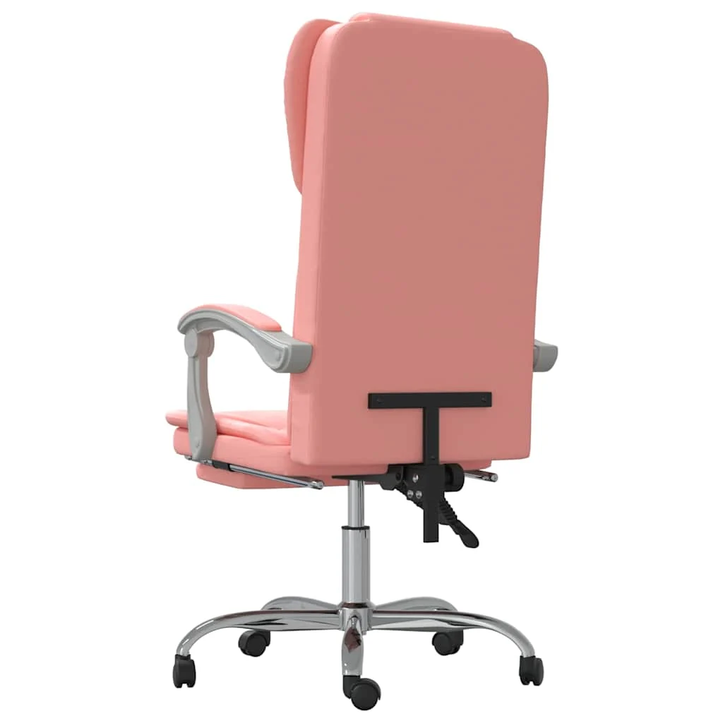 Fauteuil inclinable de bureau 63 x 56 x 122 cm rose similicuir – vue en situation