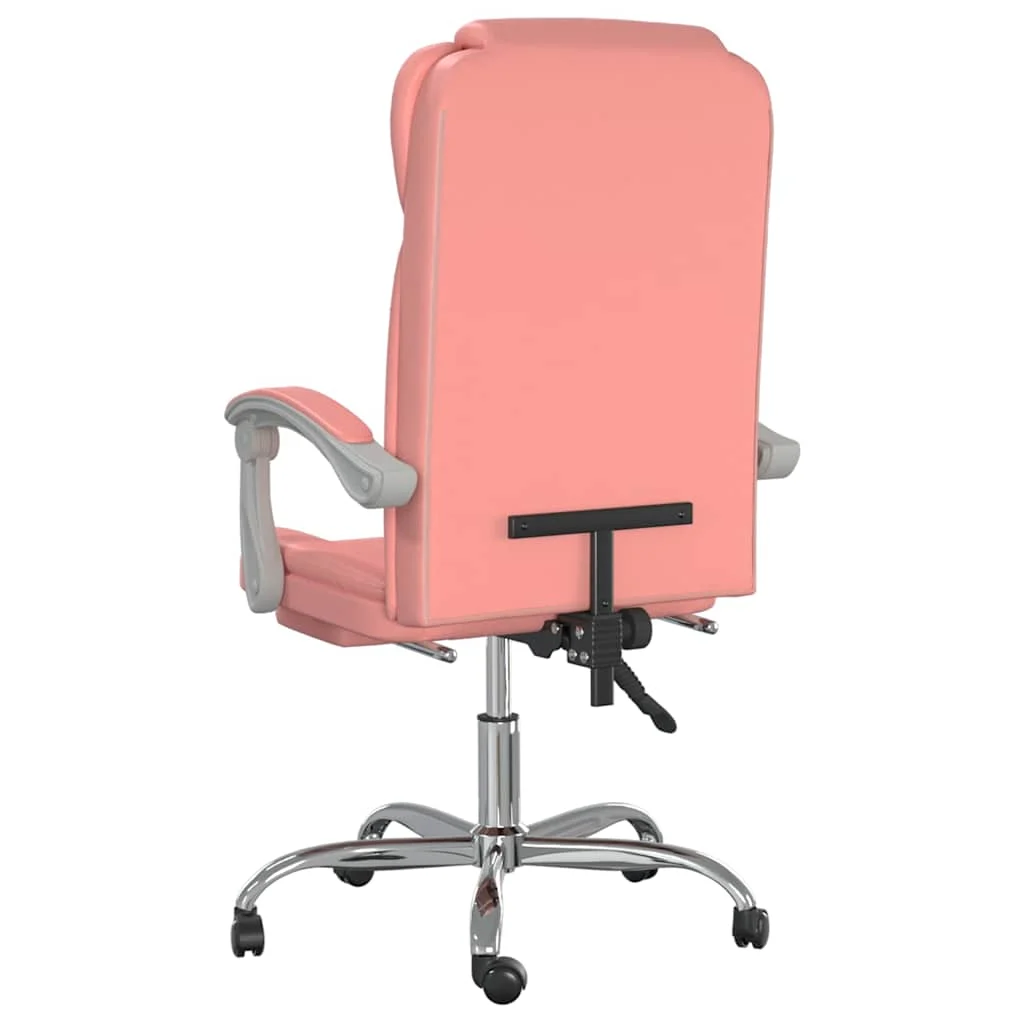 Fauteuil inclinable de bureau 63 x 56 x 122 cm rose similicuir – modèle 3 – vue en situation