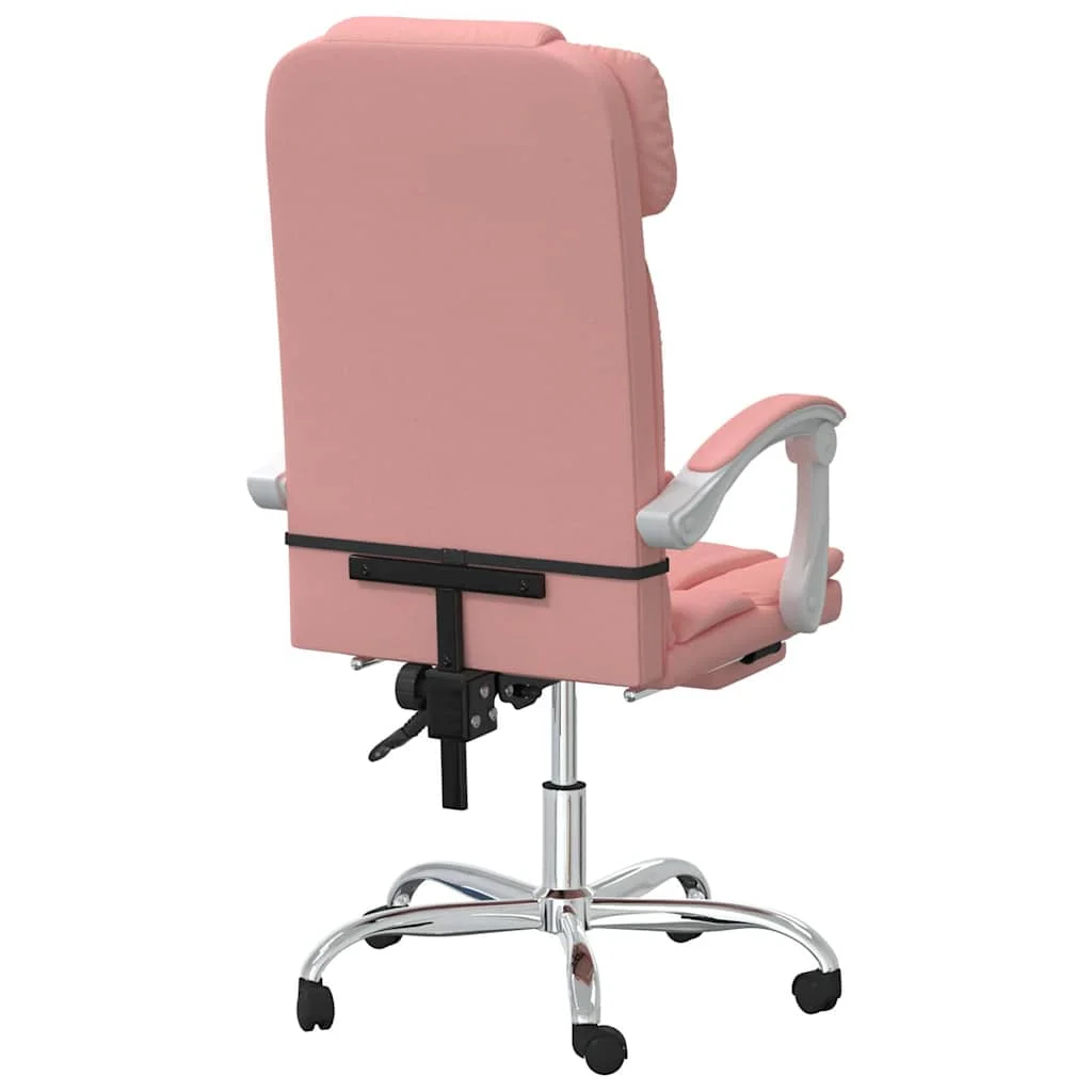 Fauteuil inclinable de bureau 63 x 56 x 122 cm rose similicuir – modèle 4 – vue en situation