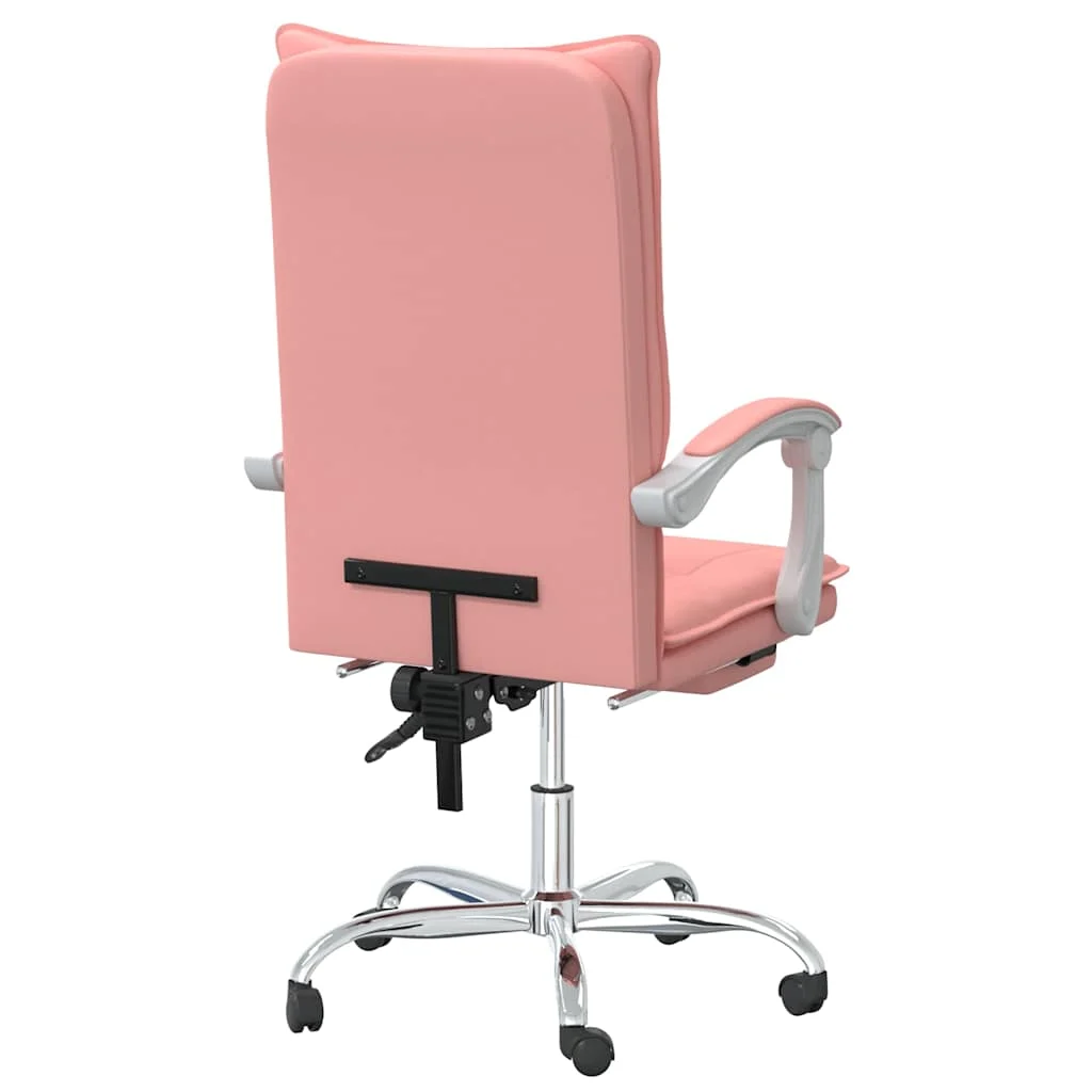 Fauteuil inclinable de bureau 63 x 56 x 122 cm rose similicuir – modèle 5 – vue en situation