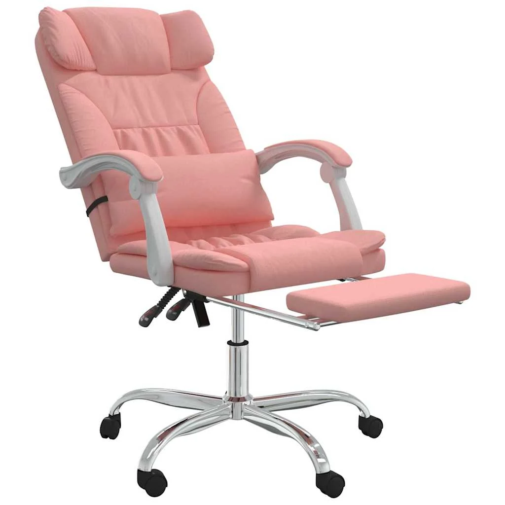 Fauteuil inclinable de bureau 63 x 56 x 122 cm rose similicuir – modèle 4 – vue de dessus