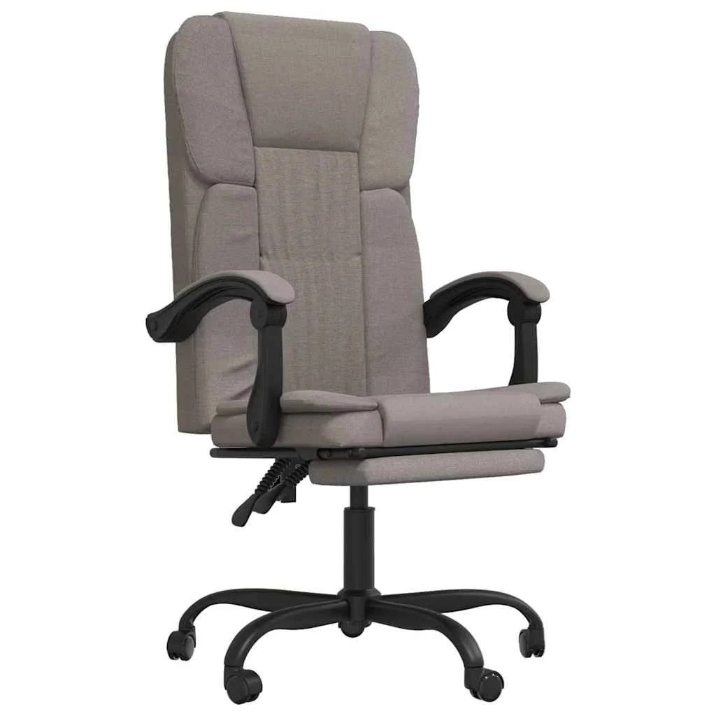 Fauteuil inclinable de bureau 63 x 56 x 122 cm taupe tissu – vue de face