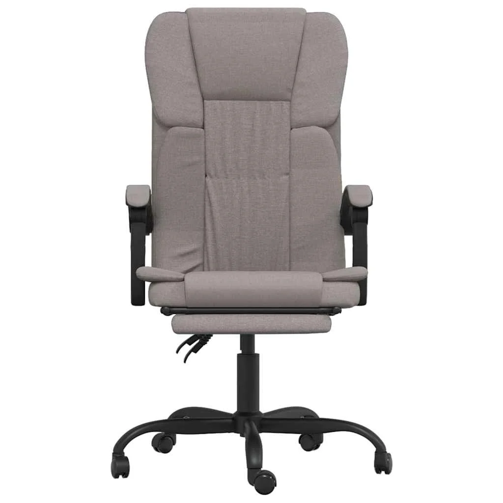 Fauteuil inclinable de bureau 63 x 56 x 122 cm taupe tissu – vue de côté