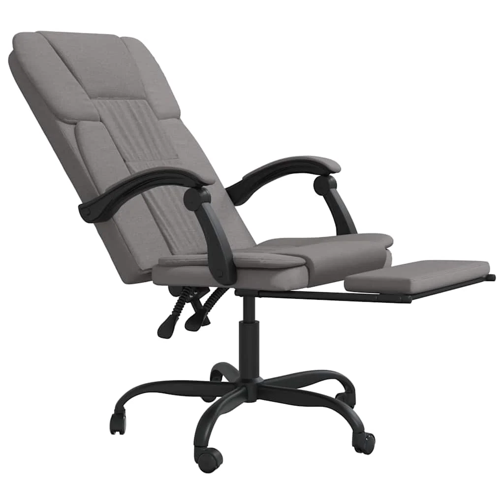 Fauteuil inclinable de bureau 63 x 56 x 122 cm taupe tissu – vue de détail