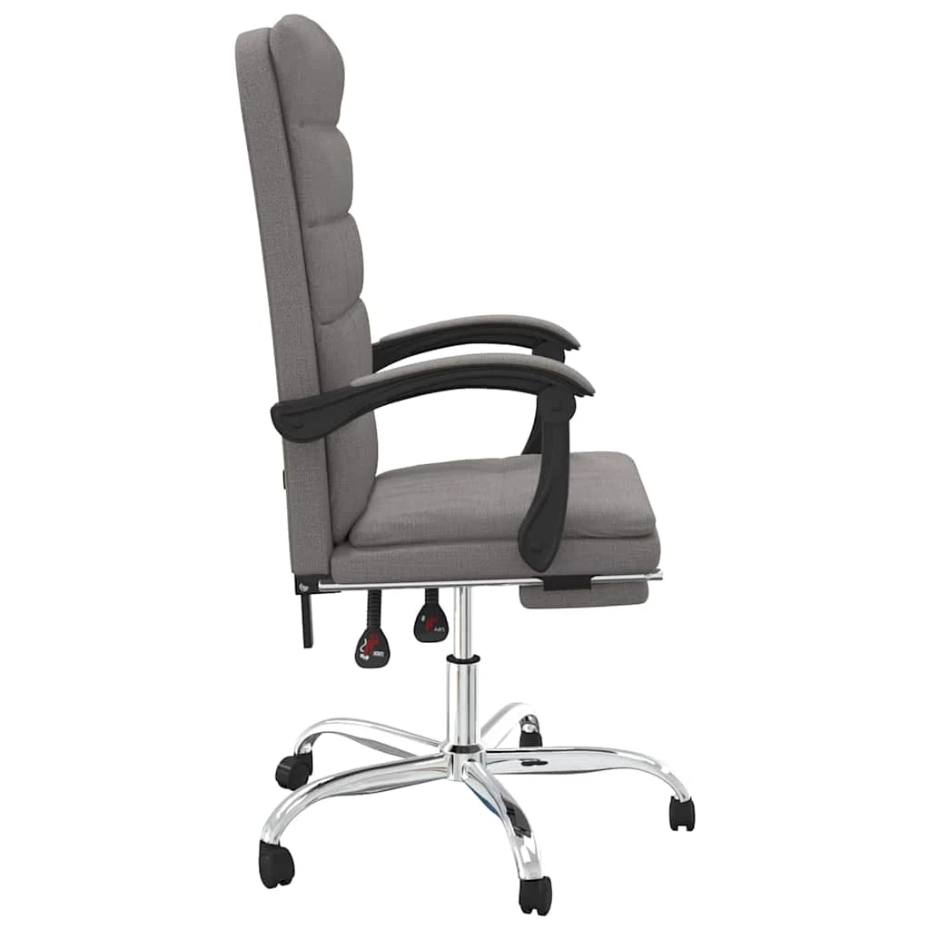 Fauteuil inclinable de bureau 63 x 56 x 122 cm taupe tissu – modèle 3 – vue de dessus