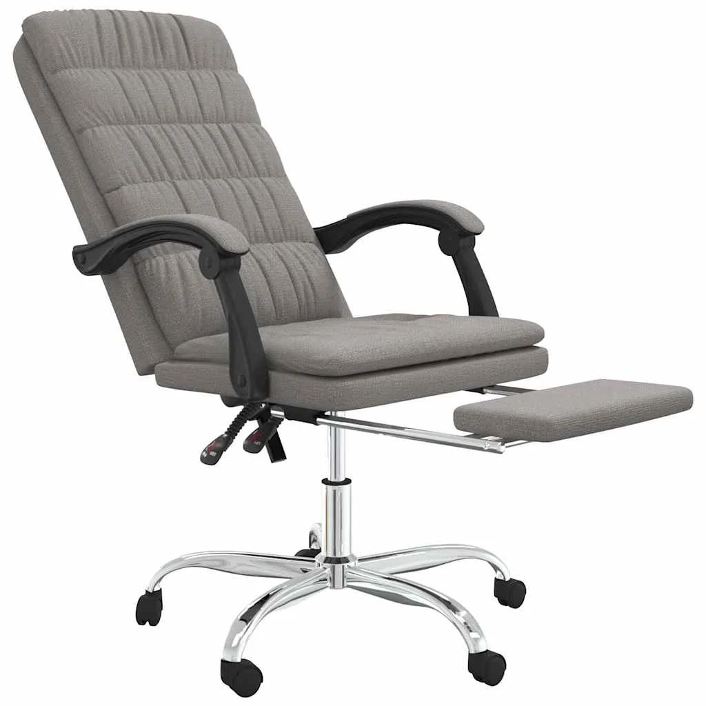 Fauteuil inclinable de bureau 63 x 56 x 122 cm taupe tissu – modèle 3 – vue de détail