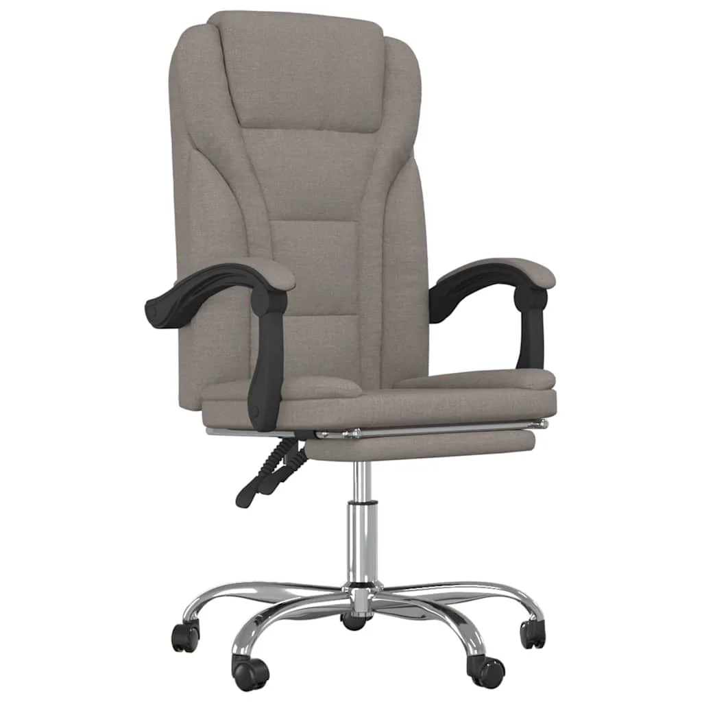 Fauteuil inclinable de bureau 63 x 56 x 122 cm taupe tissu – modèle 4 – vue de face
