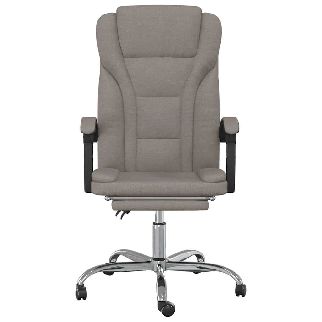 Fauteuil inclinable de bureau 63 x 56 x 122 cm taupe tissu – modèle 4 – vue de côté