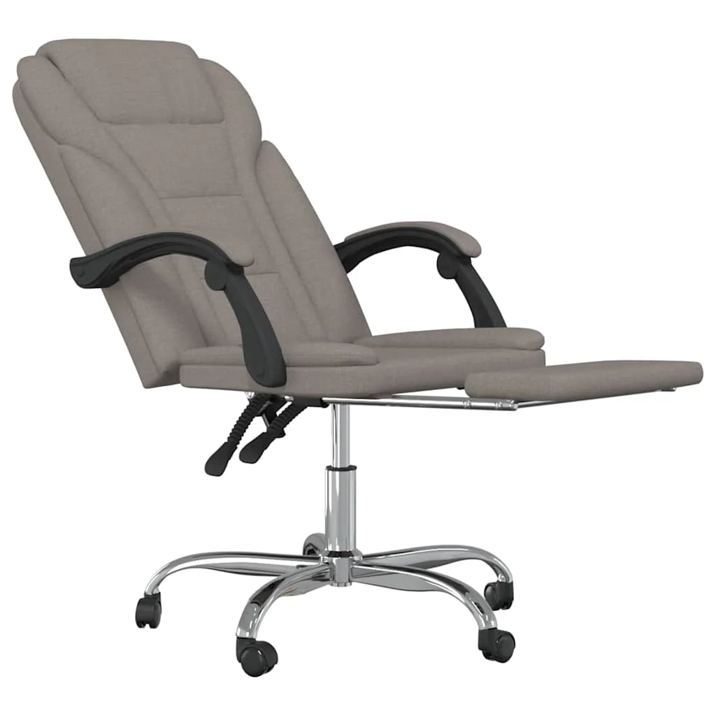 Fauteuil inclinable de bureau 63 x 56 x 122 cm taupe tissu – modèle 4 – vue de détail