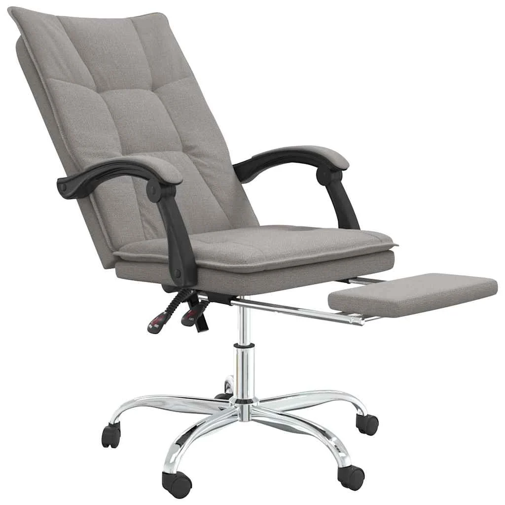 Fauteuil inclinable de bureau 63 x 56 x 122 cm taupe tissu – modèle 5 – vue de dessus