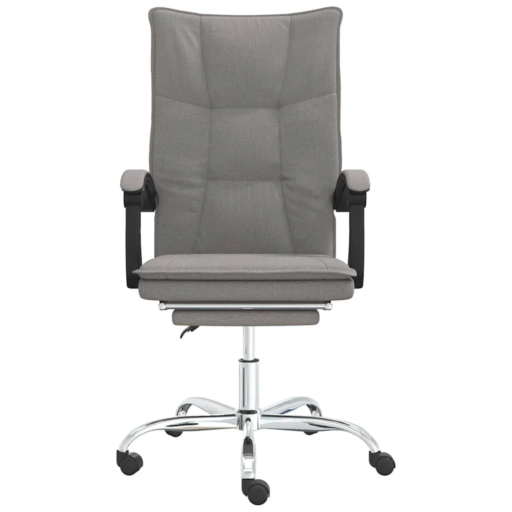 Fauteuil inclinable de bureau 63 x 56 x 122 cm taupe tissu – modèle 5 – vue de côté