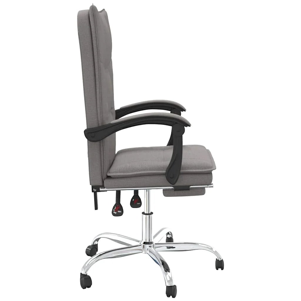 Fauteuil inclinable de bureau 63 x 56 x 122 cm taupe tissu – modèle 5 – vue de détail