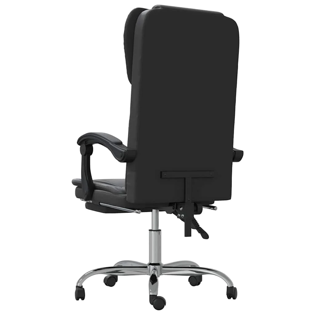 Fauteuil inclinable de bureau 63 x 56,5 x 122 cm noir similicuir – vue en situation