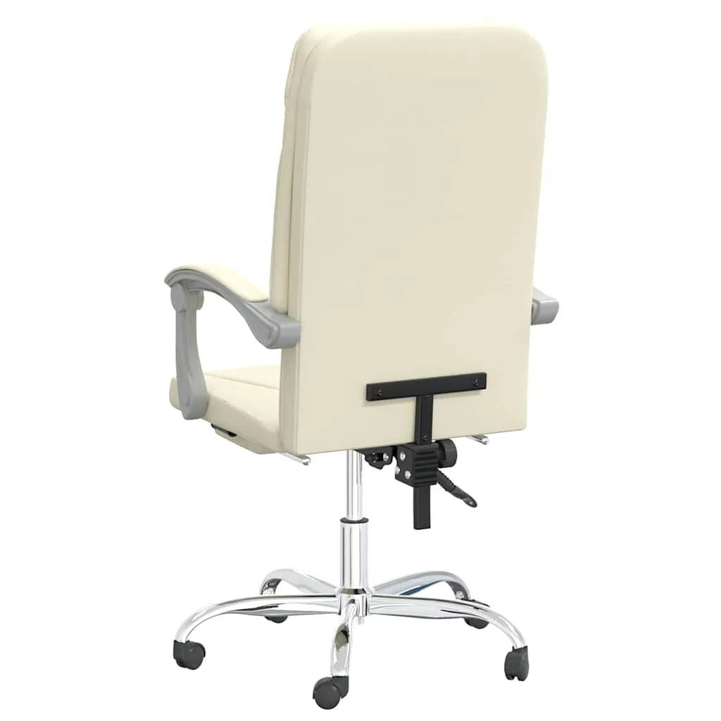 Fauteuil inclinable de bureau 63 x 59 x 124 cm crème similicuir – vue en situation