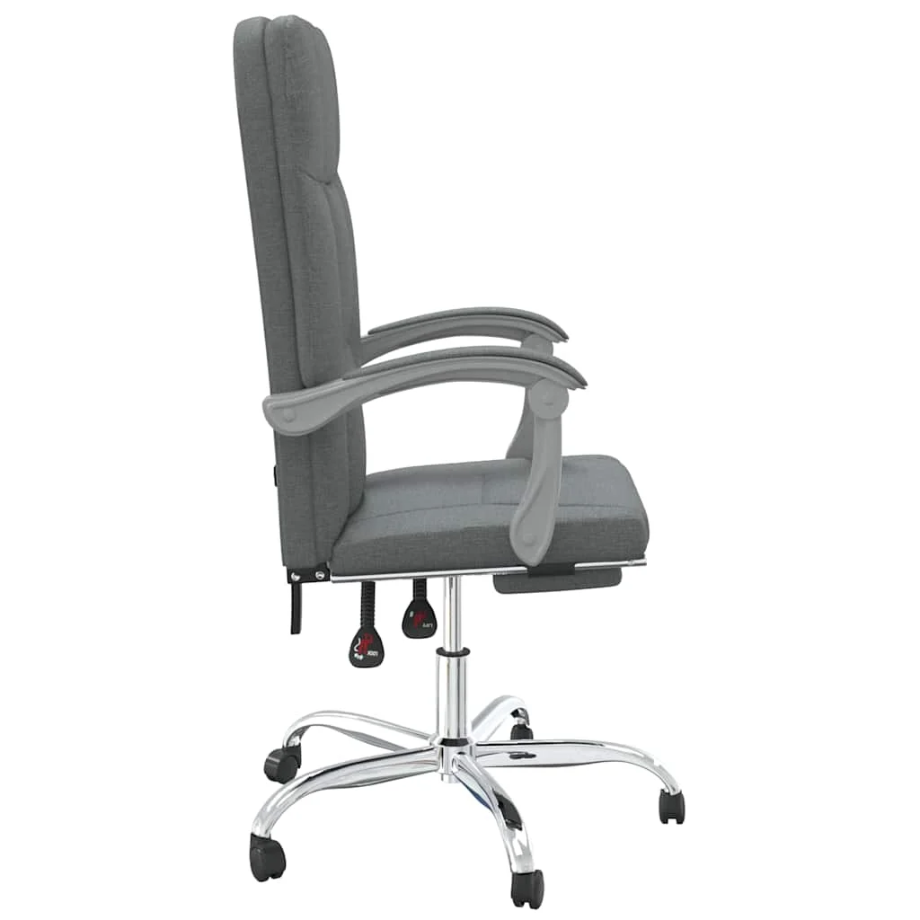 Fauteuil inclinable de bureau 63 x 59 x 124 cm gris foncé tissu – vue de dessus