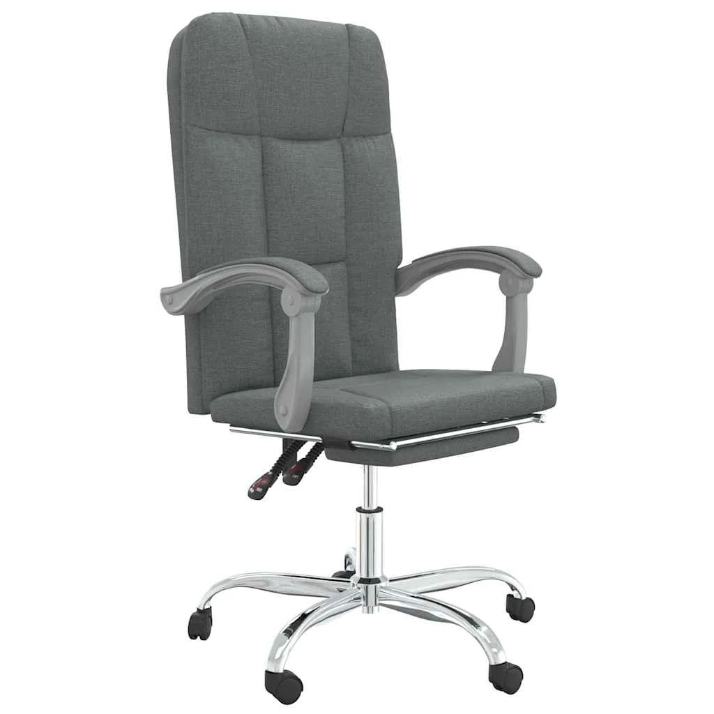 Fauteuil inclinable de bureau 63 x 59 x 124 cm gris foncé tissu – vue de face