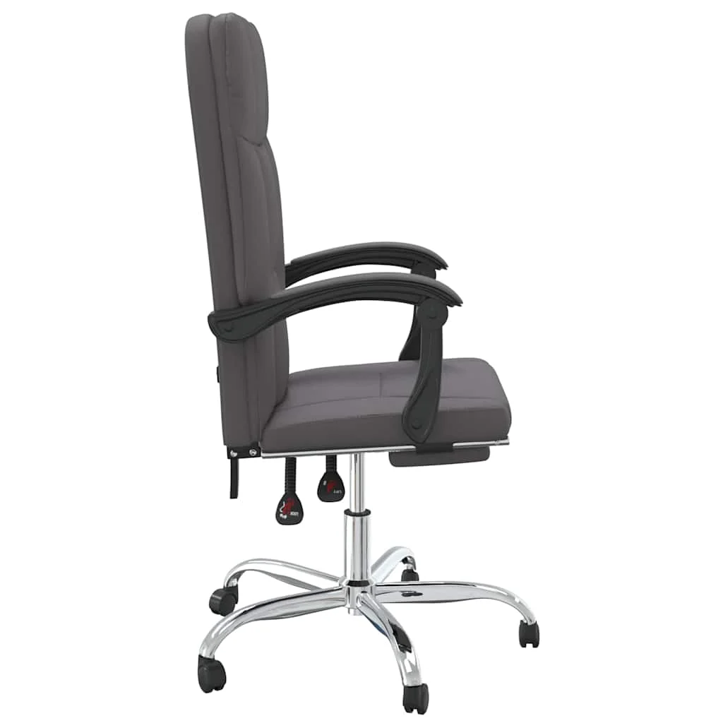 Fauteuil inclinable de bureau 63 x 59 x 124 cm gris similicuir – vue de dessus