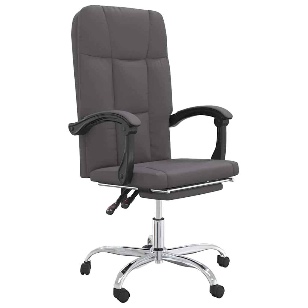Fauteuil inclinable de bureau 63 x 59 x 124 cm gris similicuir – vue de face