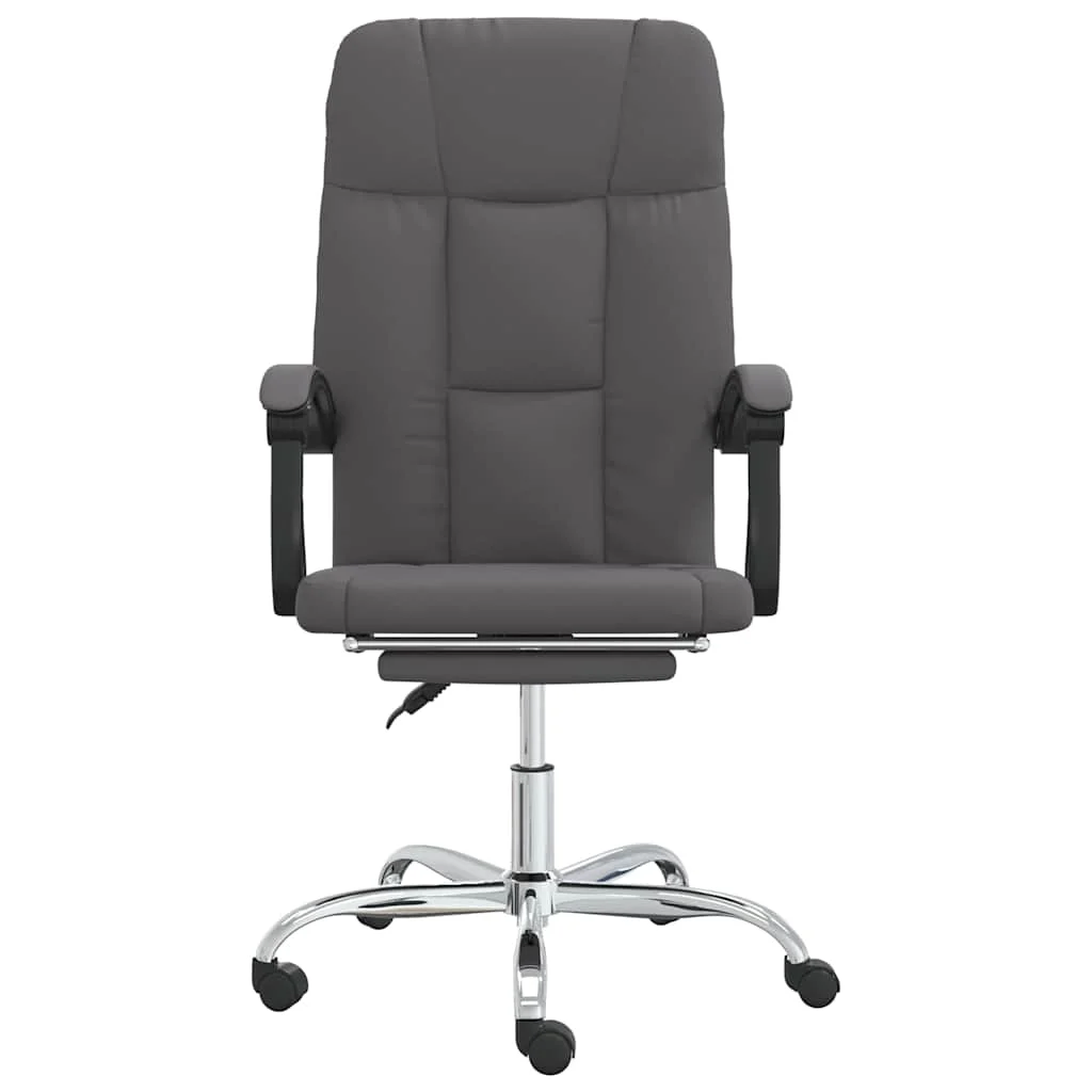 Fauteuil inclinable de bureau 63 x 59 x 124 cm gris similicuir – vue de côté