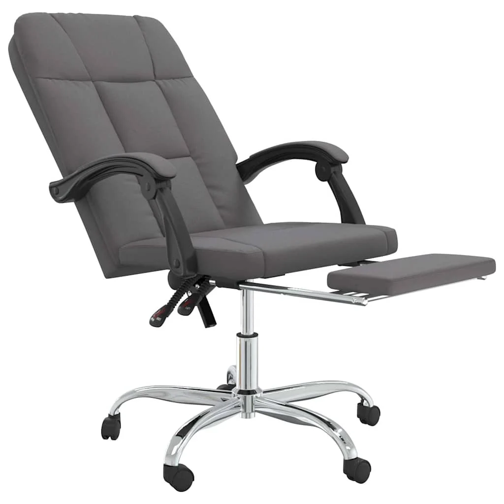 Fauteuil inclinable de bureau 63 x 59 x 124 cm gris similicuir – vue de détail