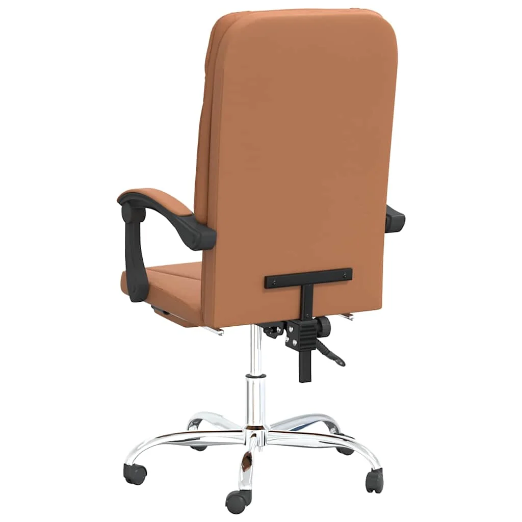 Fauteuil inclinable de bureau 63 x 59 x 124 cm marron similicuir – vue en situation