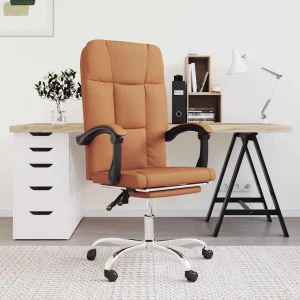 Fauteuil inclinable de bureau 63 x 59 x 124 cm marron similicuir – vue d’ensemble