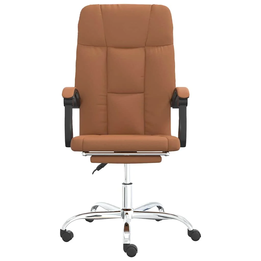 Fauteuil inclinable de bureau 63 x 59 x 124 cm marron similicuir – vue de côté