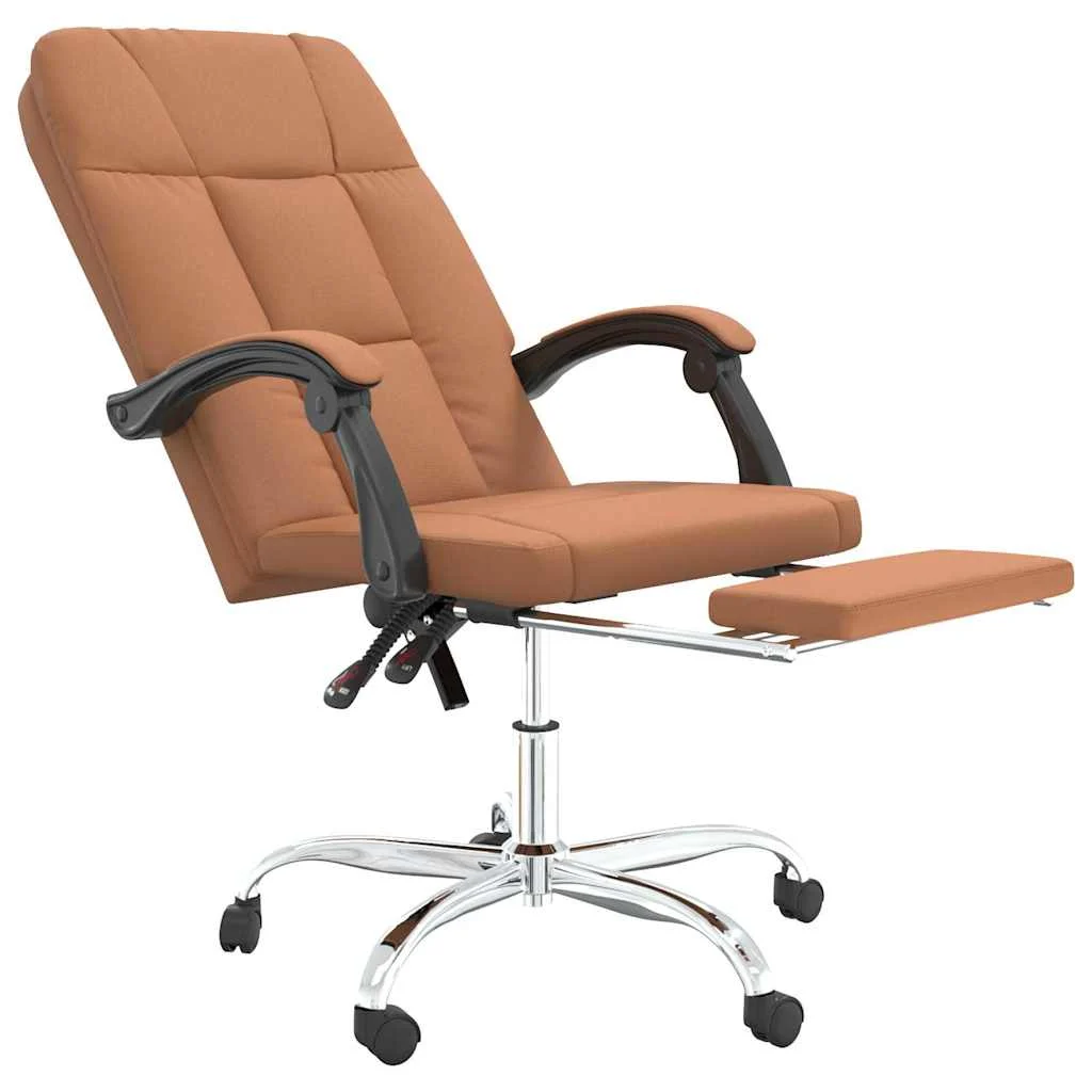 Fauteuil inclinable de bureau 63 x 59 x 124 cm marron similicuir – vue de détail