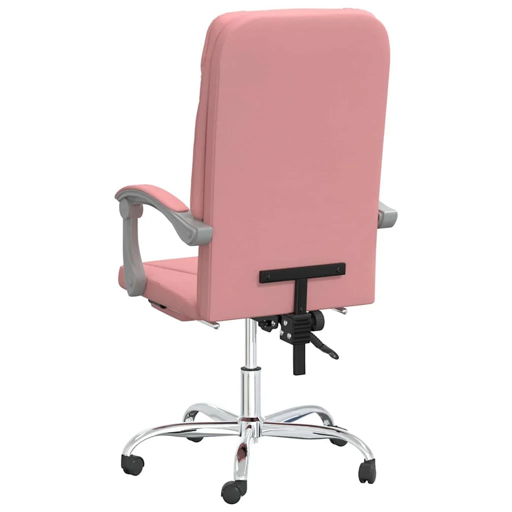 Fauteuil inclinable de bureau 63 x 59 x 124 cm rose similicuir – vue en situation
