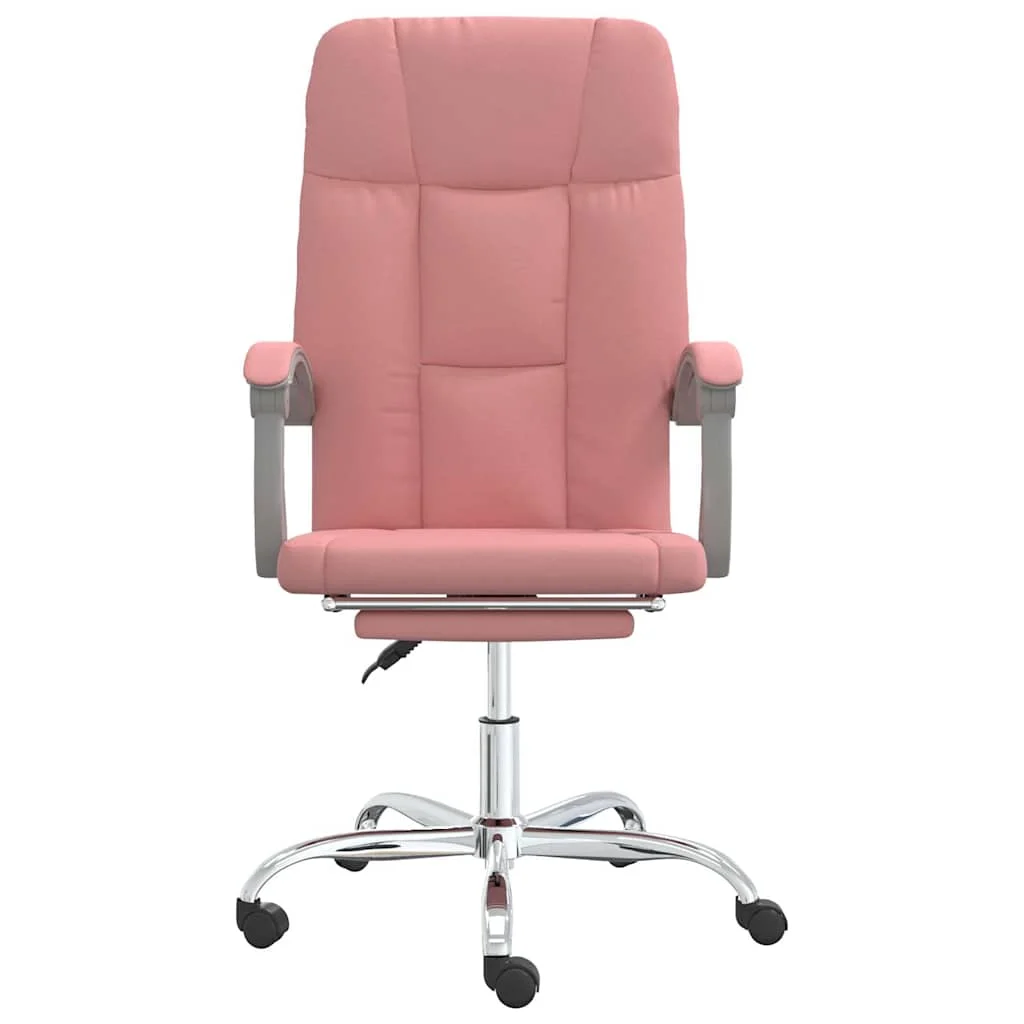 Fauteuil inclinable de bureau 63 x 59 x 124 cm rose similicuir – vue de côté